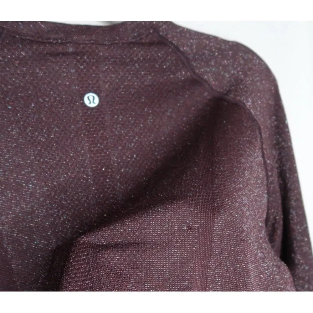Swiftly Tech Long-Sleeve Shirt 2.0 Hip Length 10 Balck Plum/Rainbow‎ Lurex NWT